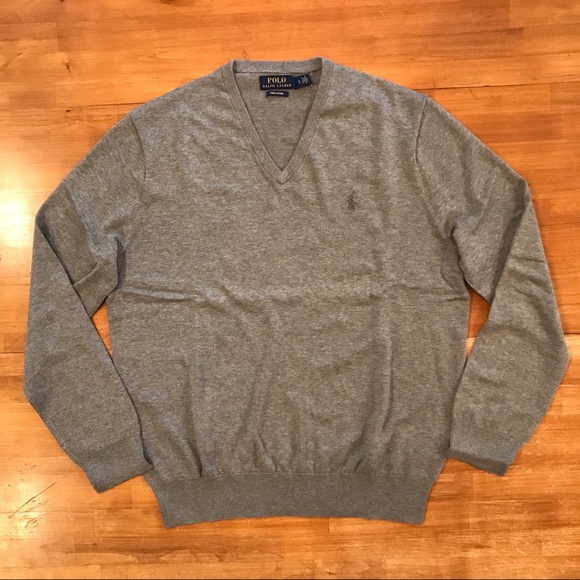 POLO RALPH LAUREN Pima Cotton V-Neck Sweater - Picture 2 of 4